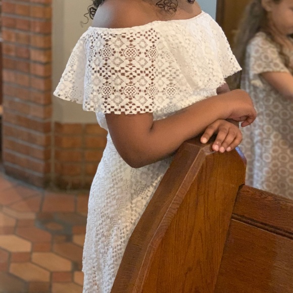 ZARA OFF WHITE OFF THE SHOULDER DRESS - Picture 4 of 6